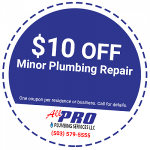 Coupon for $10 Off of Minor Plumbing Repair from All Pro Plumbing Services