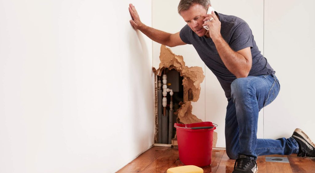 what to do after a burst water pipe